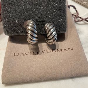 David Yurman Silver Cable Earrings